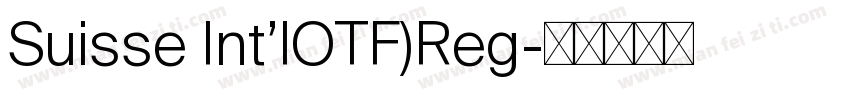 Suisse Int’lOTF)Reg字体转换